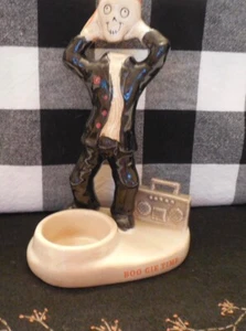 YANKEE CANDLE HALLOWEEN BOO-GIE TIME BONEY BUNCH TEALIGHT HOLDER RETIRED NIB - Picture 1 of 8
