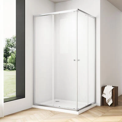 Duschabtrennung Eckeinstieg Duschkabine Schiebetür 80x80 90x75 Duschwand Dusche - Bild 1 von 4
