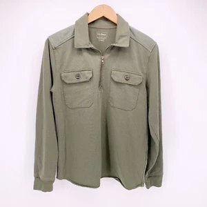 LL Bean Herren S olivgrün Allagash Half-Zip traditionell tailliert Pullover G1 - Bild 1 von 6