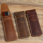 6.2" Handmade Crazy Horse Leather Bsuiness Single Pen Bag Vintage Pencil Case