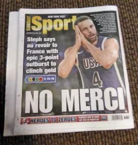 NUEVA YORK POST-8/11/24-OLÍMPICOS-EE. UU. BALONCESTO MASCULINO DORADO+FÚTBOL FEMENINO EE. UU. DORADO - Imagen 1 de 6