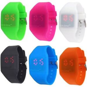 Blink Time LED Touch Operated Watch - Medium/Large Wrist Size - Various Colours