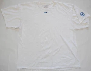 Vintage NIKE Team Center Swoosh Travis Scott Style White T-Shirt Men's Size XL - Picture 1 of 8