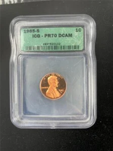 1985-S LINCOLN CENT PROOF 1C PR70 DCAM ICG; SKU 3382 - Picture 1 of 2