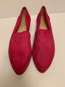 KATE SPADE AUTH $399 Women's Pink Leather Suede Carima Loafer Flat Shoes Sz 8M - Picture 1 of 9