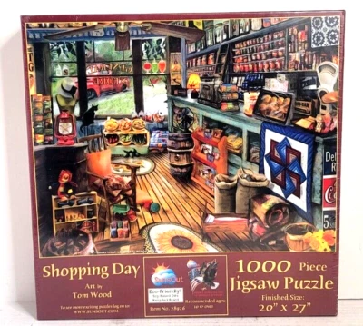 SUNSOUT: Shopping Day 1000 Pc Puzzle 20 X 27" New Sealed Fast Shipping - Image 1 of 4