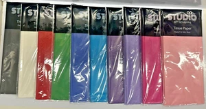 New tissue paper 10 extra large sheets 50x70 cm gift wrap 10 bright colours - Picture 1 of 21