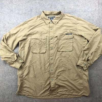 ExOfficio Shirt Men 2XL Beige Long Sleeve Camping Outdoor Button Vented Hiking - Image 1 of 4