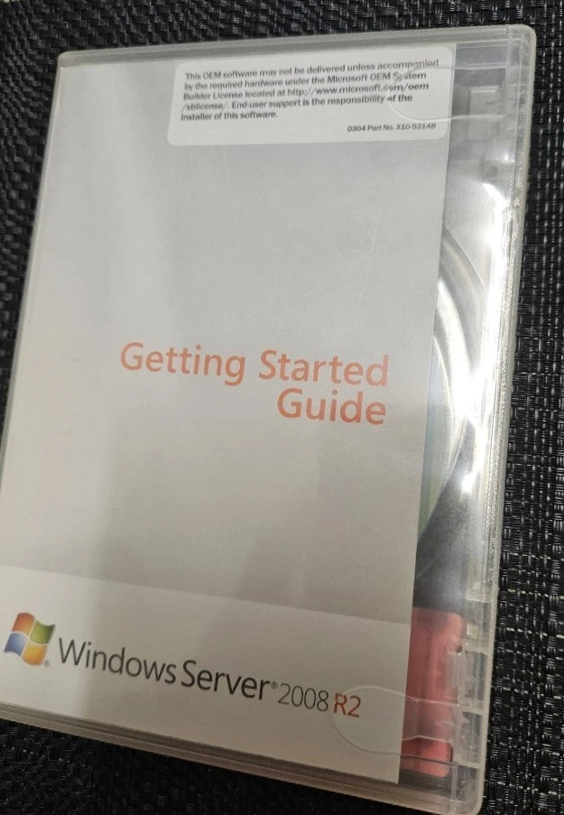 Microsoft Windows Server 2008 R2 OEM w/ Disc + License Key – 1–4 CPU / 5 CAL - image 1 of 3