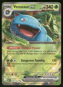 Pokemon Tcg Venusaur ex #3 Pokemon Scarlatto e Viola 151 quasi nuovo - Foto 1 di 2