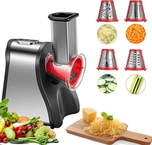 Electric Cheese Grater Salad Maker, Electric Slicer Shredder for Home Kitchen... - Bild 1 von 9