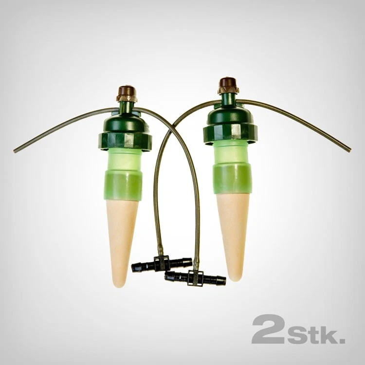 Blumat Tropf-Blumat 2 Stk – Profi Tropfbewässerung mit Fühler T-Stück 8-3-8