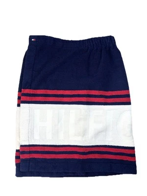 Tommy Hilfiger Bata de Terry Tela Baño Envoltura de Natación Años 90 Y2K Playa Piscina Deletrear Foto 1 de 4