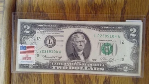 1976 Two Dollar ($2) Bill Uncirculated Escondido, Calif Cancellation Stamp (120) - Picture 1 of 2