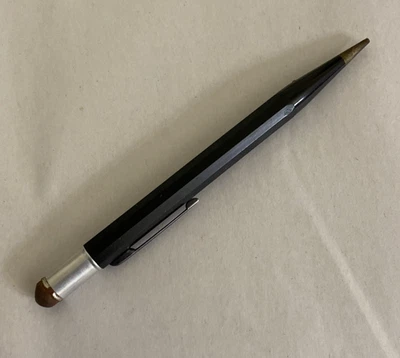 Lápis mecânico hexagonal Autopoint All-American preto 0,9 mm tampa de bala EUA c.1950s! - Imagem 1 de 4