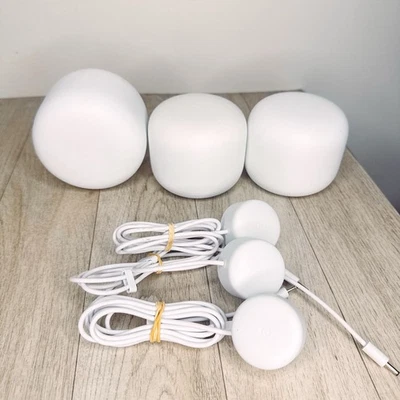 White Google Nest H2D Mesh WiFi Router Dual-Band & 2 Points H2E GA00823-US - Image 1 of 4