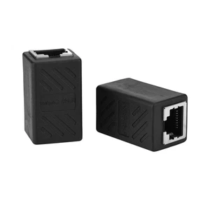 2x RJ45 Female To Female Network LAN Adapter Coupler Ethernet Network Extend NEW - Afbeelding 1 van 7