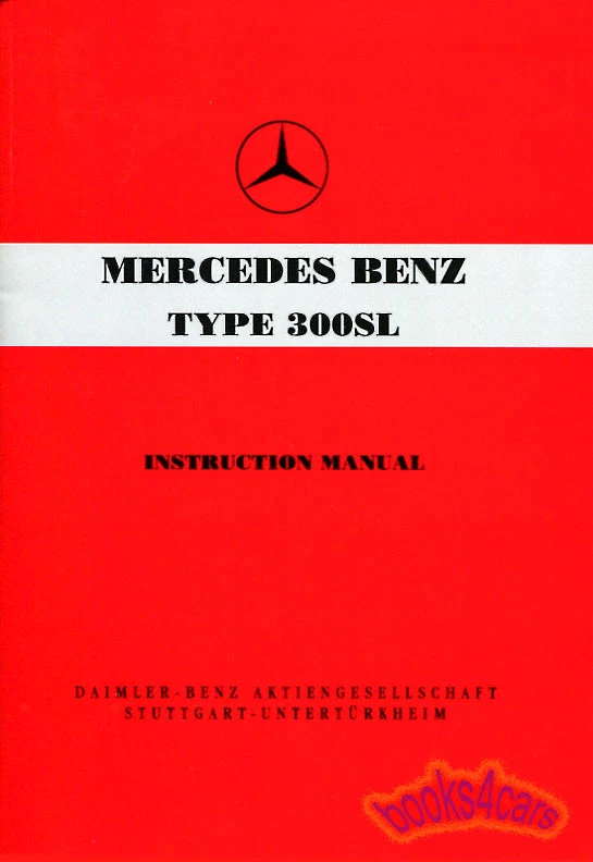 300SL MERCEDES ALA DE GAVIOTA MANUAL DEL PROPIETARIO W198 Foto 1 de 1