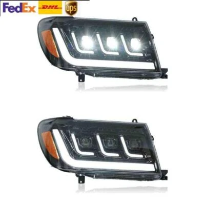 Fit For Toyota Land Cruiser 1998-2007 DRL LED Front Headlight Dynamic Assembly - Изображение 1 из 4
