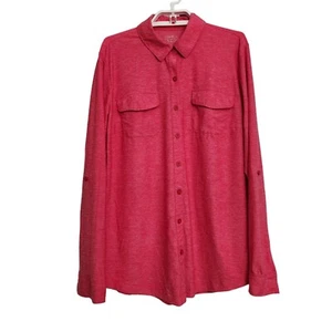 Camisa Eddie Bauer para mujer grande con lengüeta enrollable rendimiento camping manga larga top trasero - Imagen 1 de 6