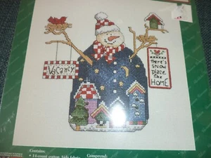 Janlynn Counted Cross Stitch Kit Snow Boarders Snow Man NIP - Picture 1 of 3