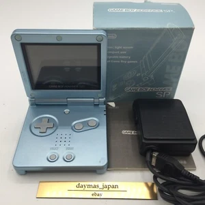 【Good】Nintendo GameBoy Advance SP Blue Console + Box Charger Manual #Ret0517/03 - Picture 1 of 22