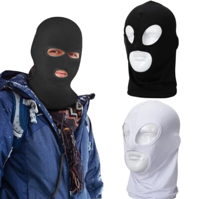 3 Hole Balaclava Full Face Mask Motorcycle Helmet Lining Cap Hunting Biking Hat - Image 1 of 4