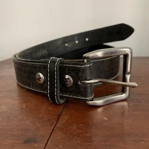 Wrangler Western Belt Black Embossed Full Grain Leather Removal Buckle - Imagen 1 de 12