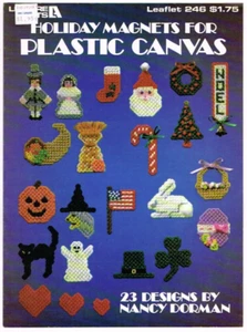 Holiday Magnets Plastic Canvas Halloween Santa Harvest Easter Bunny 23 Designs - Picture 1 of 1