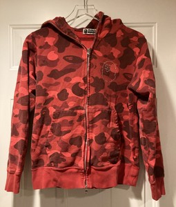 bape red hoodies