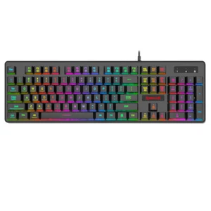 Wired Mechanical RGB-Backlit Gaming Keyboard 104Keys Adjustable Breathing Speed - Picture 1 of 6