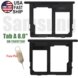 SIM Card Tray MicroSD Holder Slot For Samsung Galaxy Tab A 8.0" SM-T387V /T387 - Picture 1 of 4