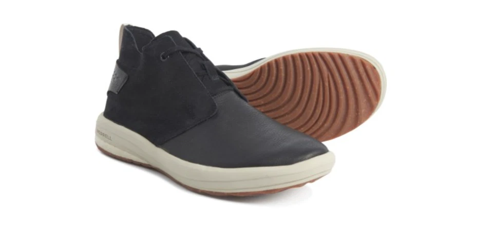 Merrell Gridway Mid Black Leather Mid Top Shoes SNEAKERS Mens 10