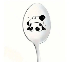 Cadeau Saint-Valentin Cuillères à café, acier inoxydable, panda, neuf - Imagen 1 de 1