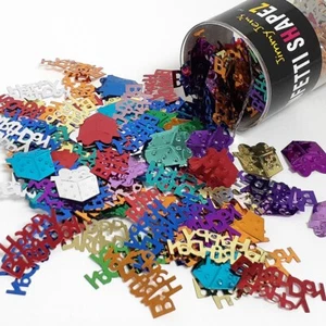 Confetti MultiShape - Happy Birthday Gift - 2 Pchs or 1/2 lbs - FREE SHIP (8369) - Picture 1 of 14