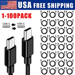 Wholesale LOT USB-C to USB-C Fast Charging Cable Type C Quick Data SYNC Cable - Picture 1 of 24