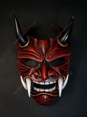 Oni Samurai Airsoft Mask Demon Assassin Halloween Costume Cosplay BB Gun KK101 - Image 1 of 4