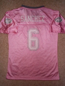 REEBOK New York NY Jets MARK SANCHEZ nfl PINK Jersey Youth *GIRLS* (L-LARGE-14) - Picture 1 of 2