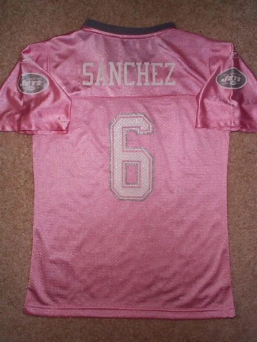 REEBOK New York NY Jets MARK SANCHEZ nfl PINK Jersey Youth *GIRLS* (L-LARGE-14) Cover