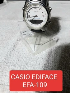 USED, WORKING CASIO EDIFACE EFA-109 ANALOG/DIGITAL QUARTZ MEN'S WATCH - Picture 1 of 5