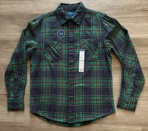 Arizona Classic L/S Button Up Flannel Shirt M Super Soft Plaid Green MSRP:$36/- - Picture 1 of 9