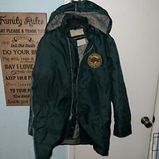 Vintage Chicago Zoological Society Rain Coat Jacket Size M With Liner GREEN