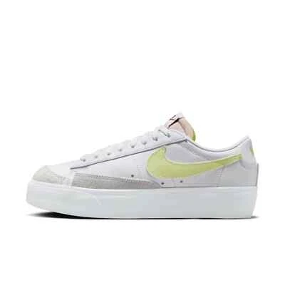 [DJ0292-115] Womens Nike BLAZER LOW PLATFORM 'WHITE LIFE LIME' - Image 1 of 4