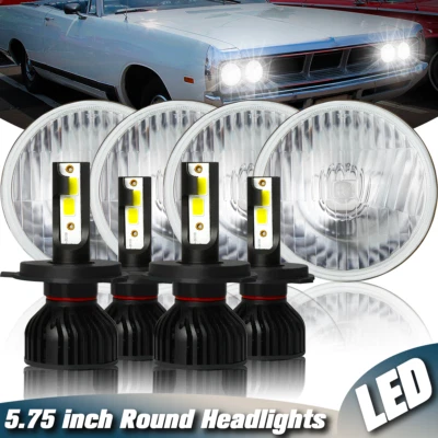 For Oldsmobile Vista Cruiser 1965 1964 5.75"INCH LED Headlights Hi-Lo Beam Lamp - Image 1 of 4