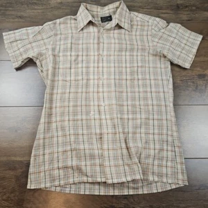 JC Penney Vintage Button Down Shirt Mens M 15-15 1/2 Plaid  - Picture 1 of 11