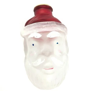 Cubierta de bombilla vintage de cadena de vidrio navideño del Viejo Mundo - cara/cabeza de Santa - Imagen 1 de 6