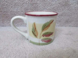 Hartstone Pottery 12 Oz Coffee Mug Cup w Fall Leaves Heavy Stoneware EUC - Picture 1 of 2