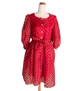 Little Party Dress Naomi Red Dot Size 10 - New With Tags Fancy Special Occasion - Bild 1 von 14