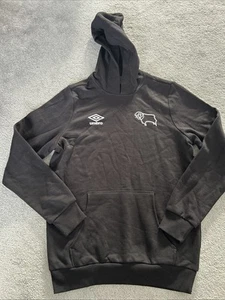 Derby County Kids Black Training Hoodie 13-14 Years - Picture 1 of 2
