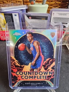 2024-25 Topps Chrome Basketball Ron Holland II RC #158 conto alla rovescia argento completo - Foto 1 di 6